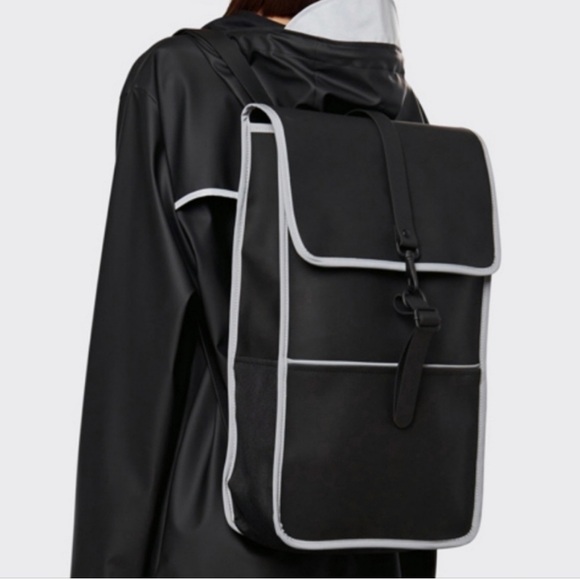 Rains NWT unisex backpack in black reflective color - Picture 3 of 5